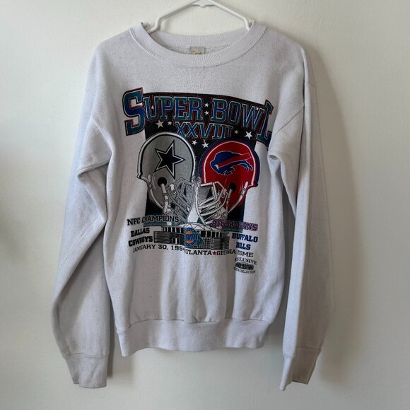 Vintage Cowboys vs. Bills Super Bowl Sweatshirt - Picture 1 of 9